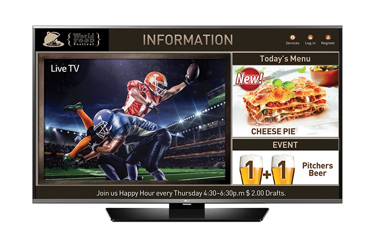 Front view of 60&#34; SuperSign TV 60LX540S
