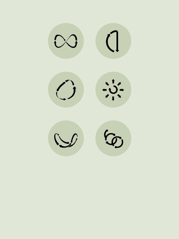 Children covered in paint beside six motion icons illustrate 6 Motion Direct Drive using different drum motions for fabric-specific care.