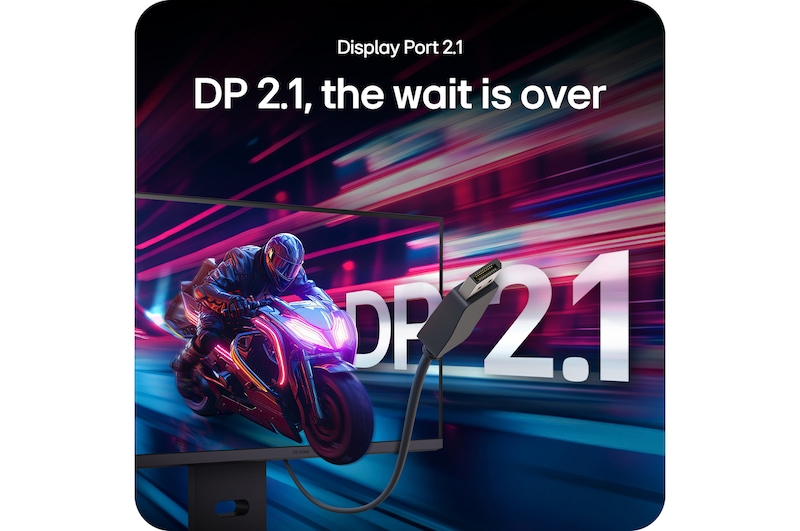 LG UltraGear Gaming Monitor 27G850A, eliminating waiting times with superior connectivity via Display Port 2.1 (DP 2.1).