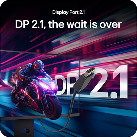 LG UltraGear Gaming Monitor 27G850A, eliminating waiting times with superior connectivity via Display Port 2.1 (DP 2.1).