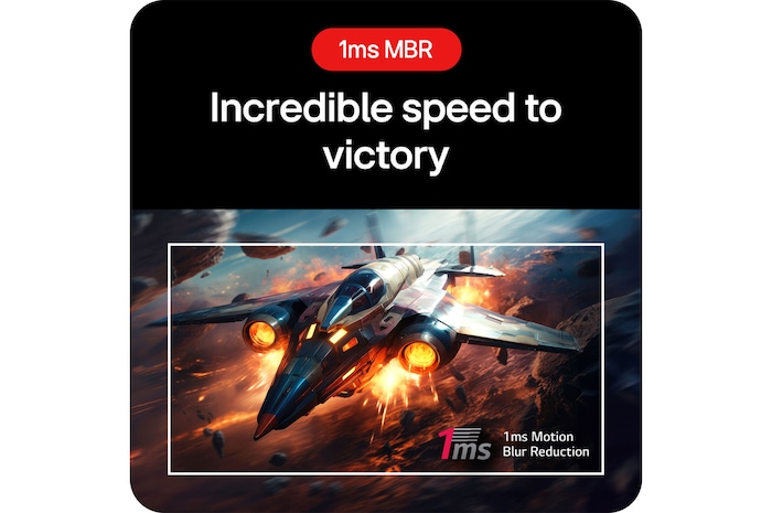 LG UltraGear Gaming Monitor 24GS50F, delivering incredible speed to victory through 1ms MBR (Motion Blur Reduction) technology.