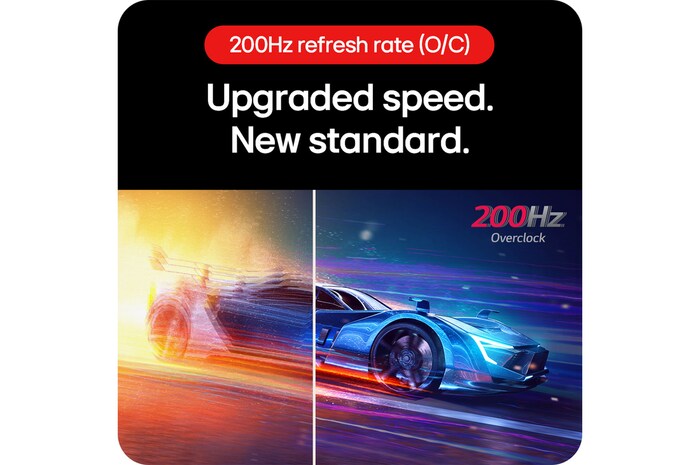 LG UltraGear Gaming Monitor 27GS75Q-B showcases higher speed and a new standard with its 200 Hz Overclock (O/C) refresh rate.