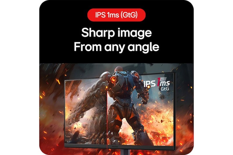 LG UltraGear Gaming Monitor 32GS75Q ensures a sharp image from every viewing angle thanks to IPS 1ms (GtG) technology.