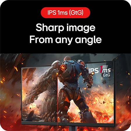LG UltraGear Gaming Monitor 32GS75Q ensures a sharp image from every viewing angle thanks to IPS 1ms (GtG) technology.