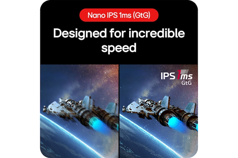 LG UltraGear™ Gaming Monitor 32GS85Q-B with Nano IPS 1ms (GtG), designed for incredible speed and crystal-clear motion without blur.