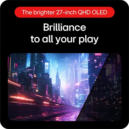 LG UltraGear Gaming Monitor 27GS95QE-B delivers brilliance for a great game experience through LG OLED with MLA+ technology.