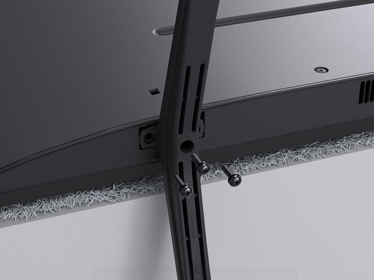 Step-by-step video guide showing how to attach the stand to the LG NanoCell AI NANO81 4K Smart TV.