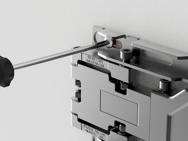Step-by-step video on how to wall-mount the LG OLED evo AI G5 4K Smart TV using the supplied bracket.