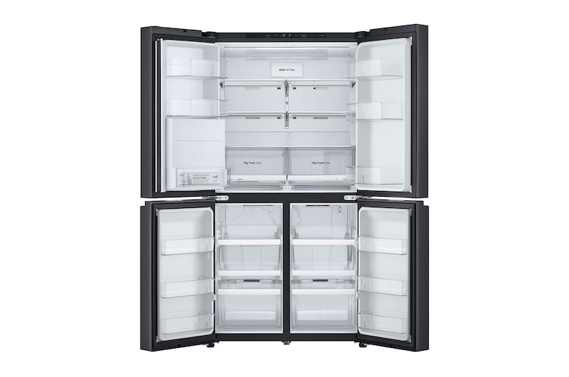 Front view with all door open without food
