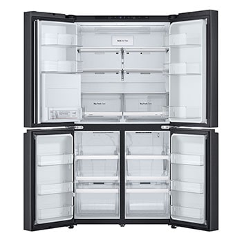 Front view with all door open without food