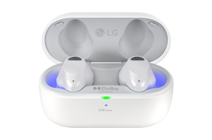 LG TONE Free T90S - Dolby Atmos Wireless Bluetooth Earbuds with Plug & Wireless Connection, TONE-T90S-White