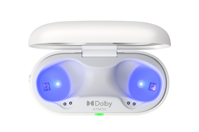 LG TONE Free T90S - Dolby Atmos Wireless Bluetooth Earbuds with Plug & Wireless Connection, TONE-T90S-White