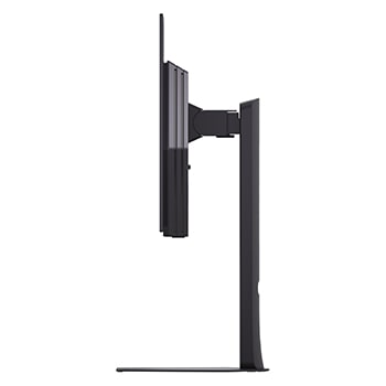 side view of a tilted monitor