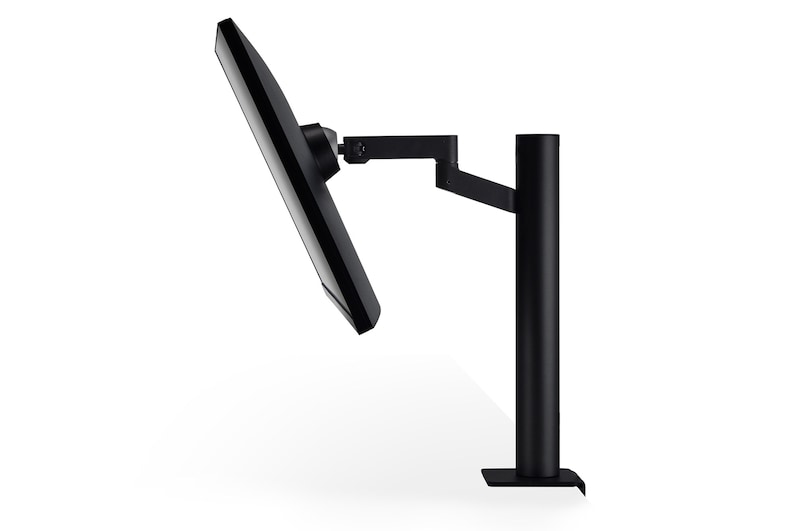 side view with monitor tilted downward