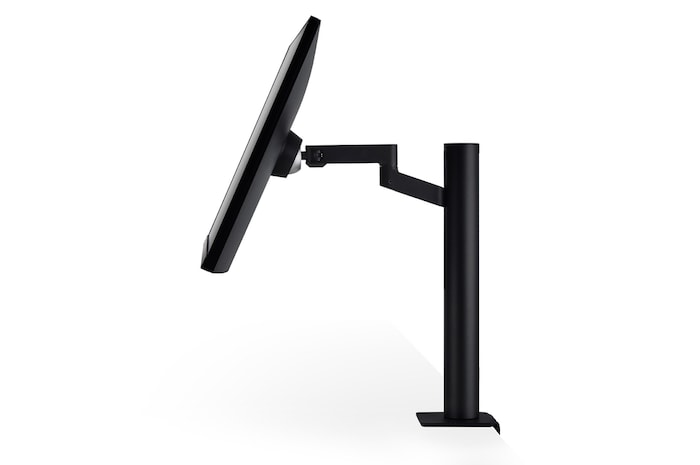 side view monitor tilted upward