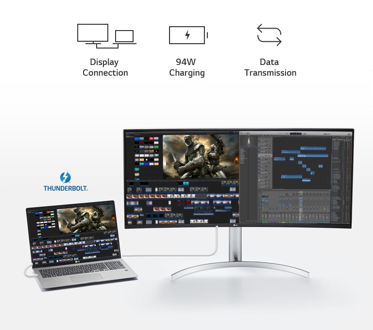 Display Connection | 94W Charging | Data Transmission (LOGO image) THUNDERBOLT™