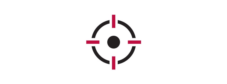 Target point is fixed in the center to enhance shooting accuracy.