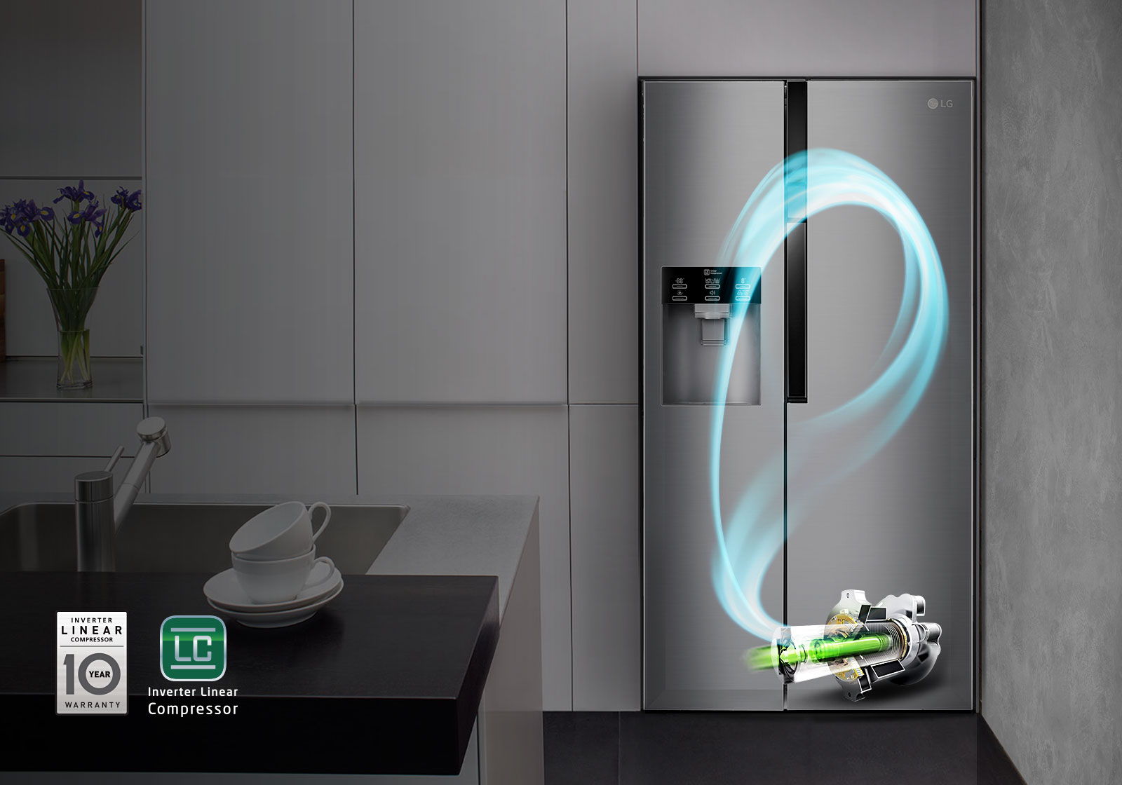 Assieme Resistenza Di Sbrinamento Per Frigorifero LG GSL361ICEZ.ADSQEUR - Ricambio Originale LG MEE62605603 - Foto 2