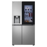 628L InstaView™ Side-By-Side Fridge Freezer, Prime Silver