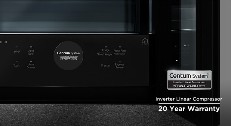 Close shot of centum system pannel of LG SIGNATURE Refrigerator.