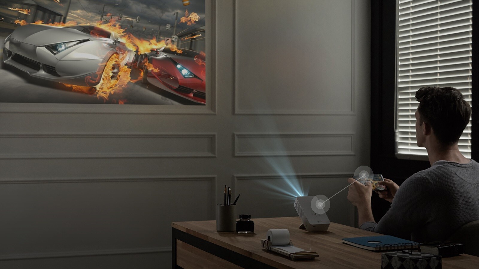 HD Compact Projector with upto 4 hours battery life 1280 x 720 RGB