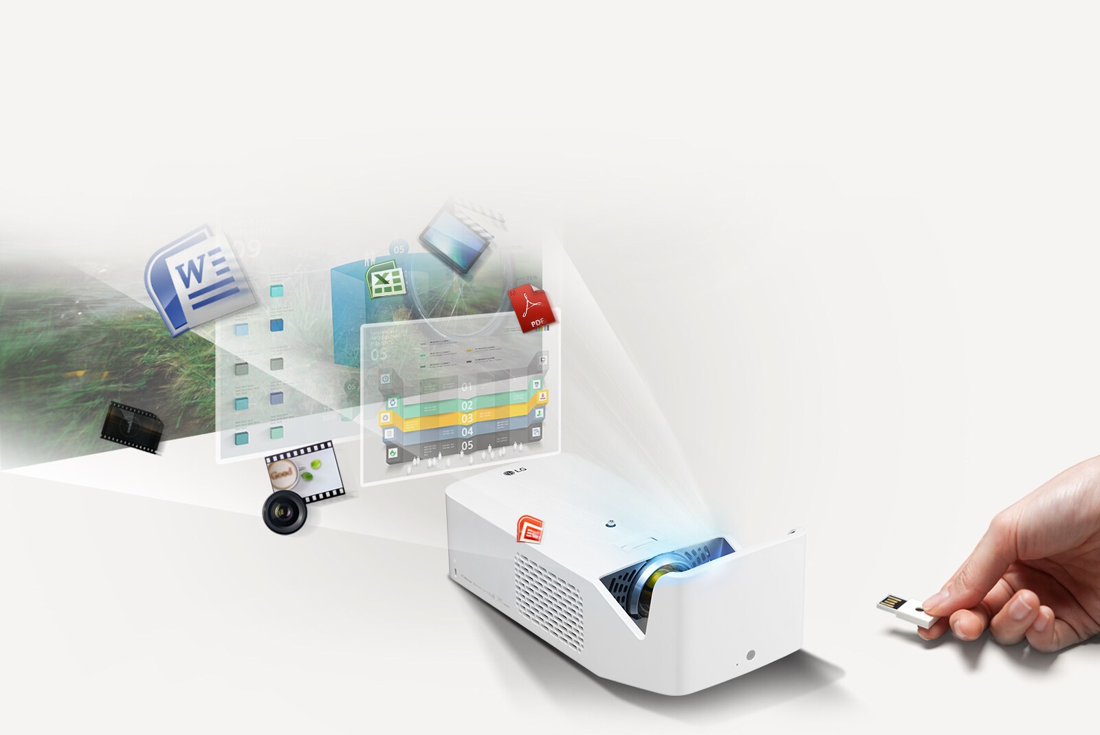 LG LED 1000 Lumen Laser Projector - HF65LSR | LG UK