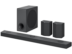 Diagonal view of LG Sound Bar S95QR Sound Bar set.