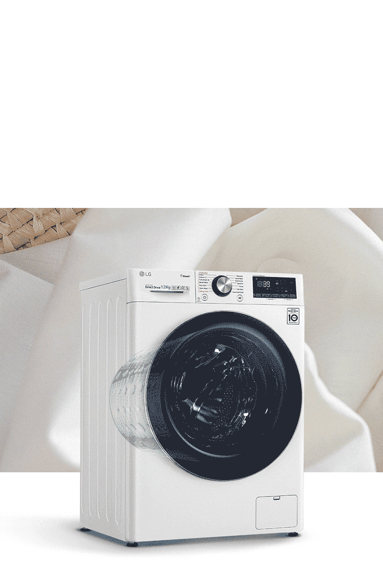 WiFi 12kg White Washing Machine F4V712WTSE LG UK
