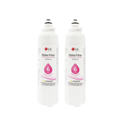 Front view of LT800P Fridge Water Filter - 6 Month Replacement - (2 Pack) ADQ73613410