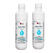 Front view of LT1000P - 6 Month / 200 Gallon Capacity Replacement Refrigerator Water Filter - (2 Pack) ADQ74793513