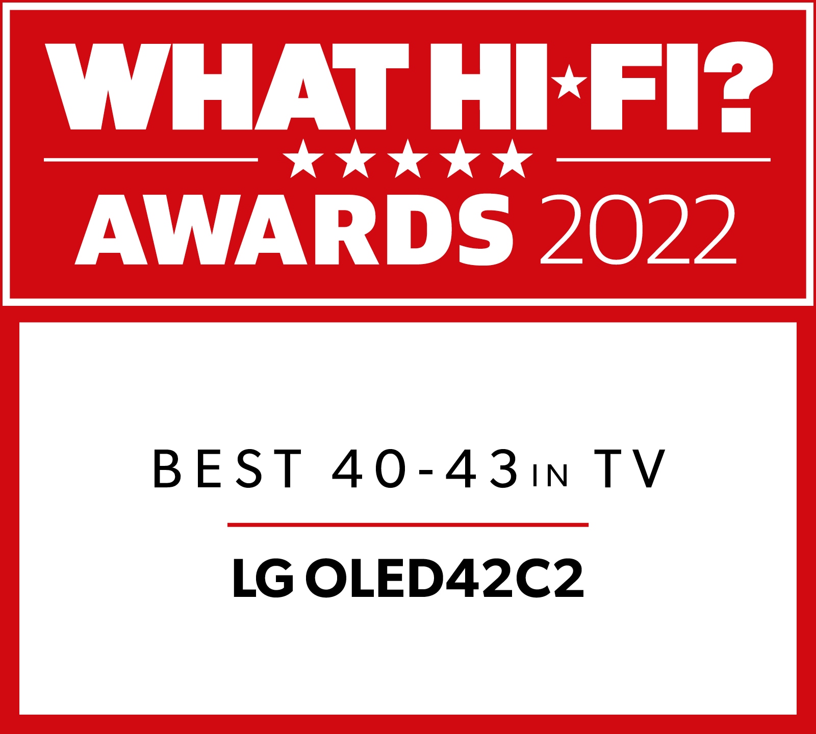 LG OLED,  evo, C2 , 42", Smart TV, Best Buy awards 2022