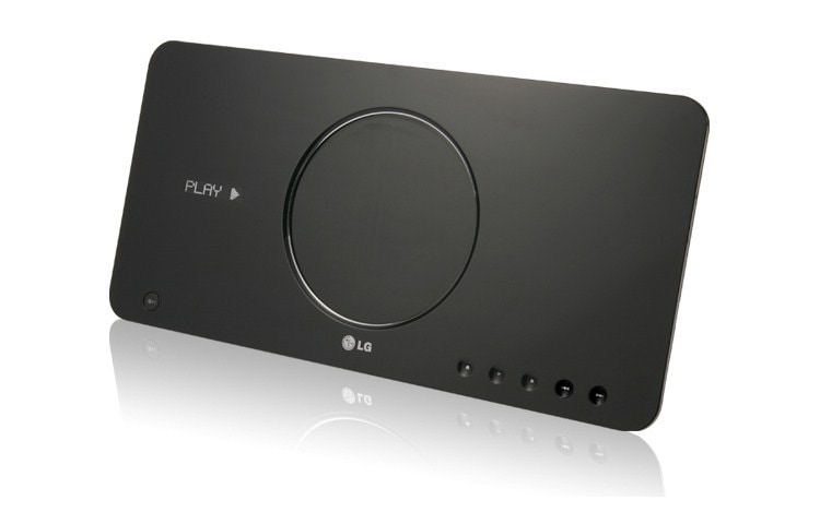 Front view of LG wall mountable HDMI DVD player DVS450H