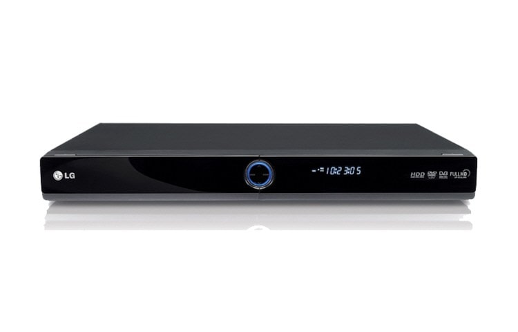 Front view of LG digital TV recorder with 160Gb hard disc drive and DVD recorder RHT497H