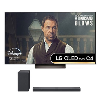 LG C4 OLED 65'' TV &amp; USC9S Soundbar, OLED65C44LA.USC9S