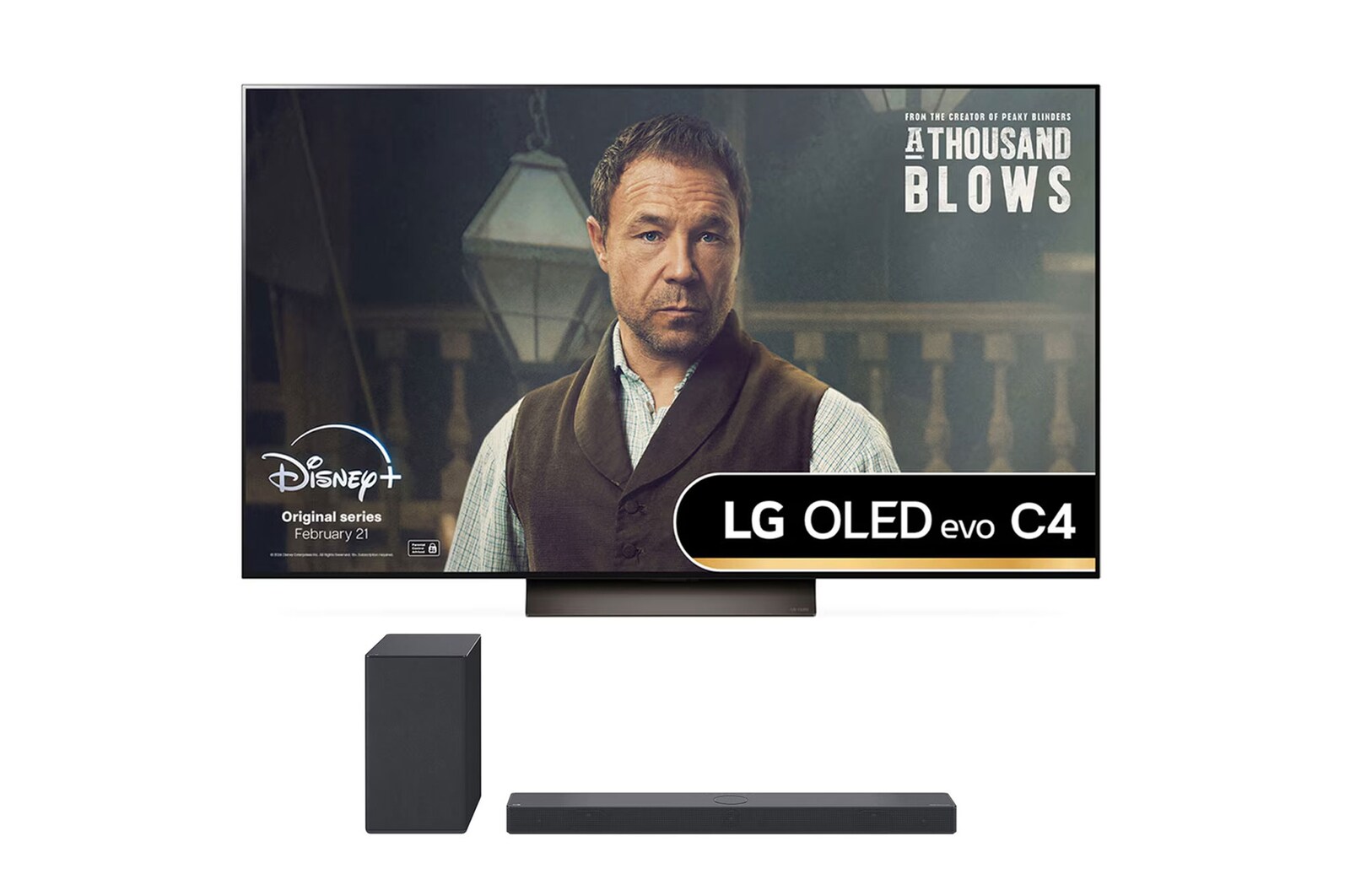 LG C4 OLED 65'' TV &amp; USC9S Soundbar, OLED65C44LA.USC9S
