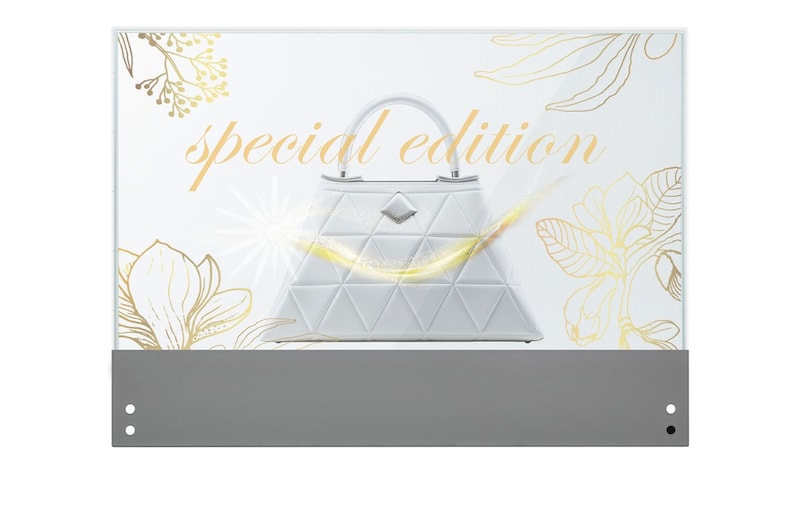 Front view of Transparent OLED Touch Signage Display - 30EW5TP-A