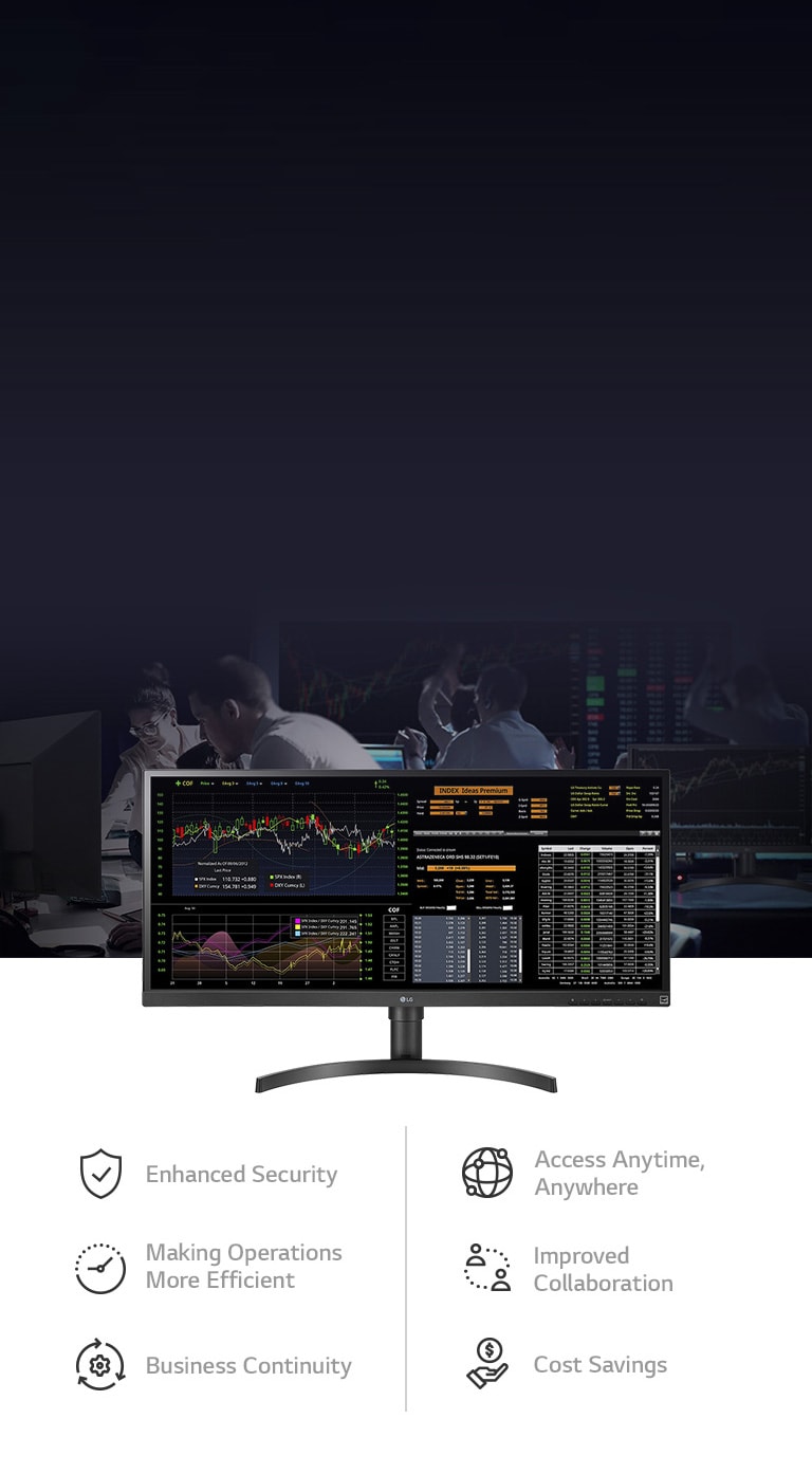 With Cloud compuring environment, you can expect Enhanced Security , Access Anytime, Anywhere, Making Operations More Efficient, Improved Collaboration, Business Continuity and Cost Savings.