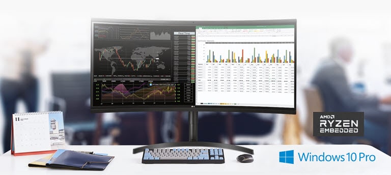 More Powerful Performance with Processor (AMD Ryzen™ Embedded V1605), RAM Storage ( 2x 4G DDR4, 128G SSD)