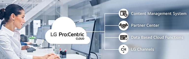 The woman is working through Pro:Centric Cloud.