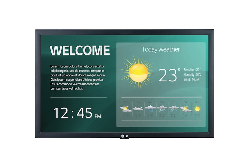 LG 22" Standard Signage, 22SM3G-B