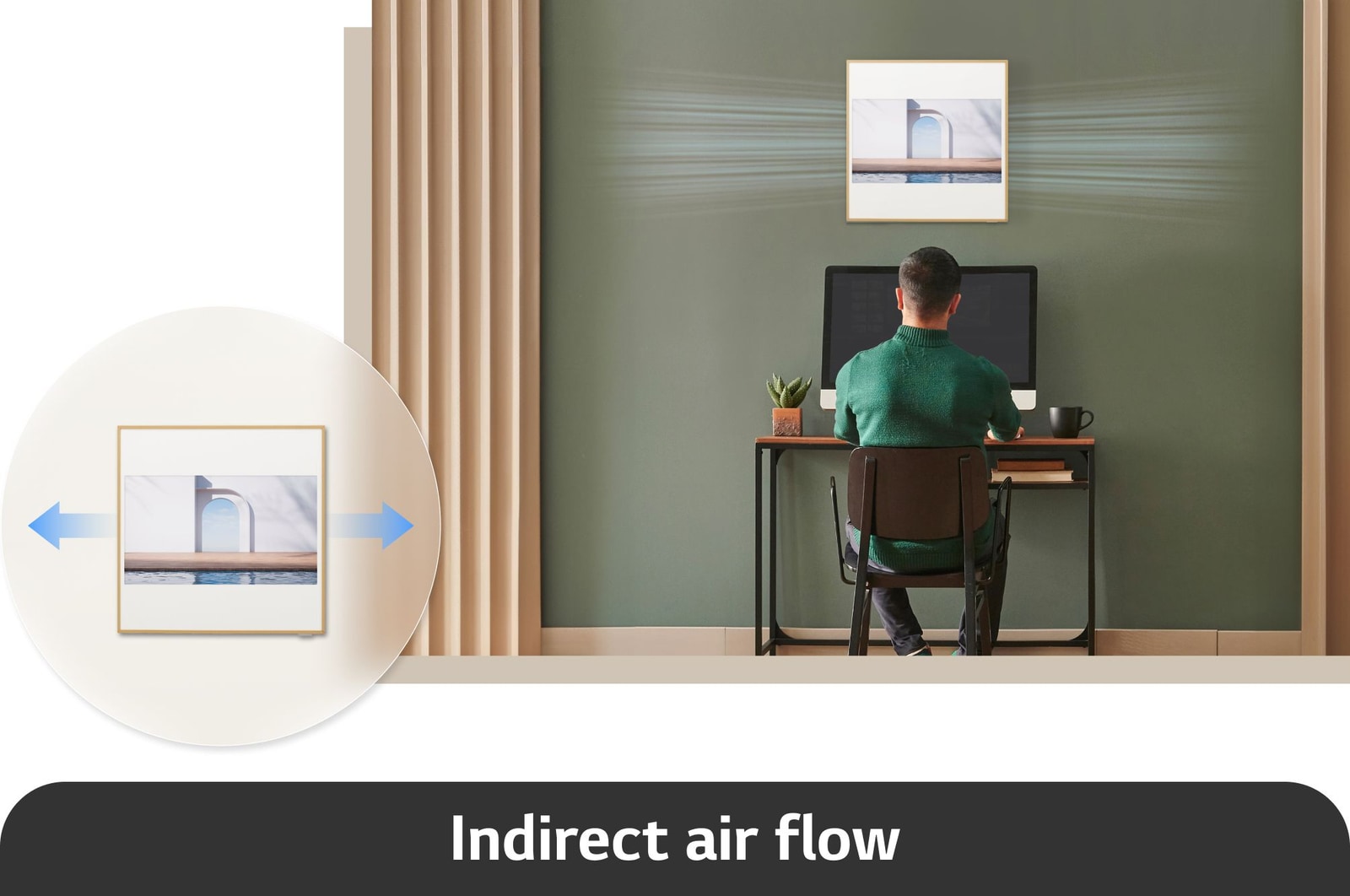 LG 3.5kW ARTCOOL NewGallery Premium Wall Mounted Air Conditioner Photo Display, A12GA2