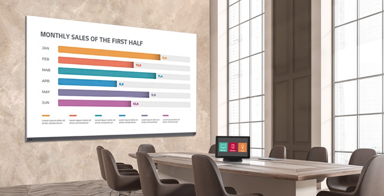 There are one in the meeting rooms with the signage and one of AV control system which helps users control the LAAA series.