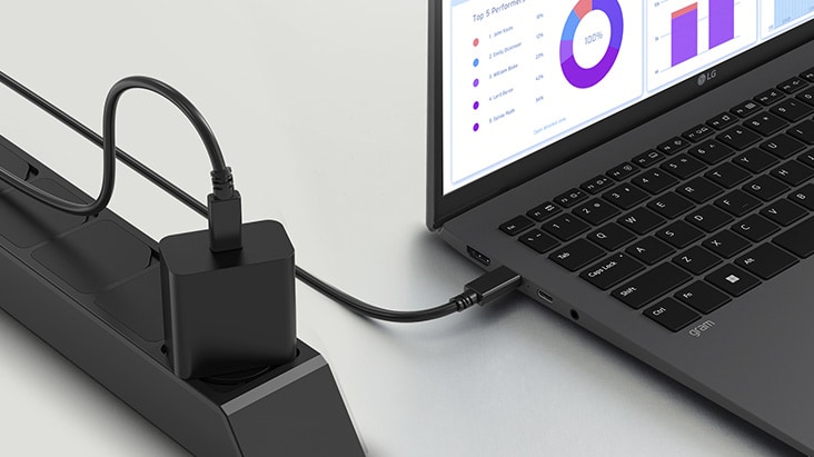 The smaller charger is connected to 14ZT90R.