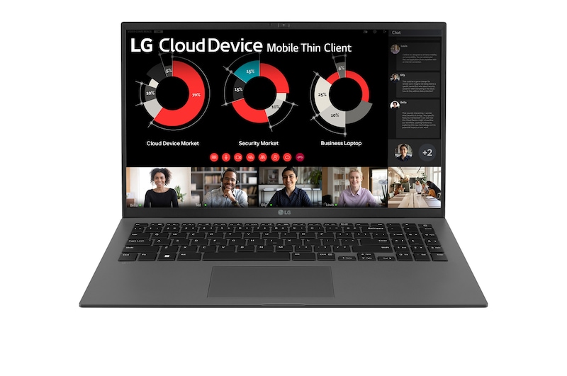 Front view with keyboard