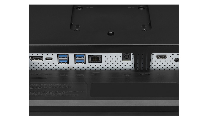 close-up view of ports