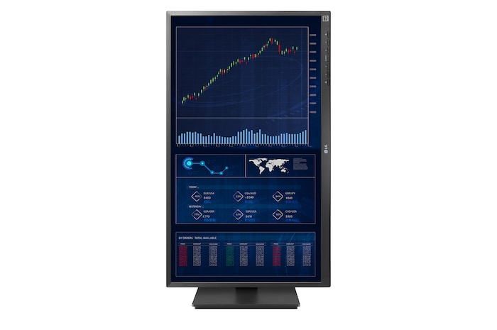 front view of the screen pivoting +90 degrees