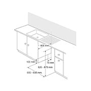 LG 60cm QuadWash™ Integrated Dishwasher TrueSteam™ , DB425TXS