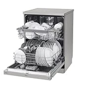 LG TrueSteam™ QuadWash™ DF222FPS Freestanding Dishwasher - Shiny Steel, DF222FPS