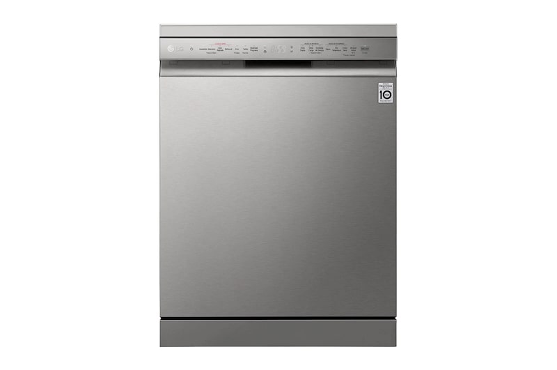 LG 60cm QuadWash™ Freestanding Dishwasher Silver TrueSteam™, DF222FPS