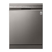 LG TrueSteam™ QuadWash™ DF325FPS Freestanding Dishwasher - Shiny Steel, DF325FPS